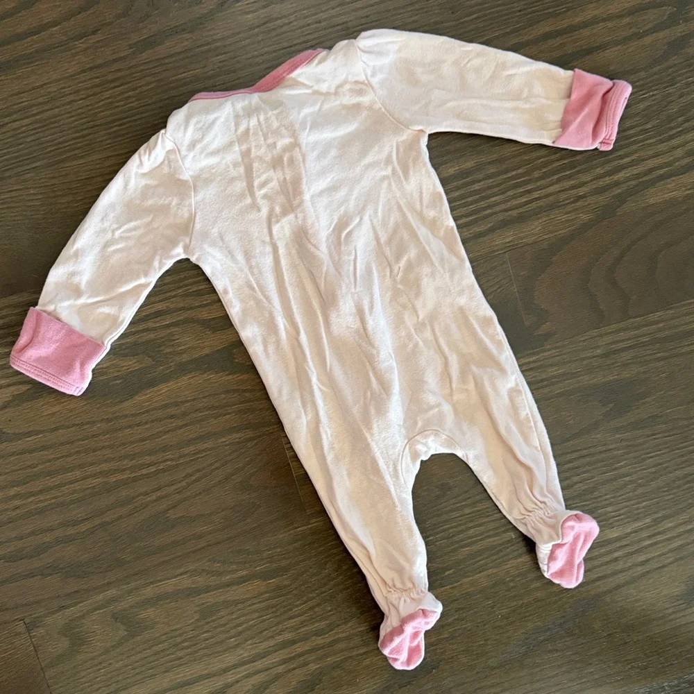 Cloud Island 3-Pack Baby Footie Sleepers 0-3M Pink Floral Animal Cotton